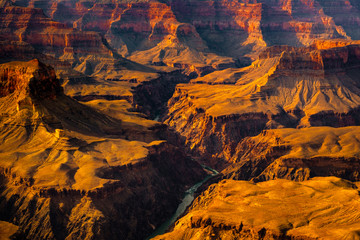 Wall Mural - Landscape detail view of Grand canyon and Colorado river, USA
