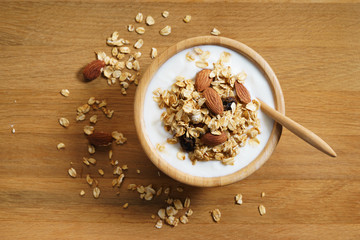 Wall Mural - Homemade granola with yogurt