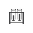 Test tubes vector icon. filled flat sign for mobile concept and web design. Chemistry simple solid icon. Symbol, logo illustration. Pixel perfect vector graphics