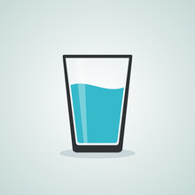 Glass Water Icon Isolated Design