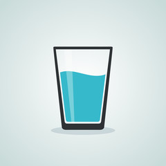 Canvas Print - glass water icon isolated design