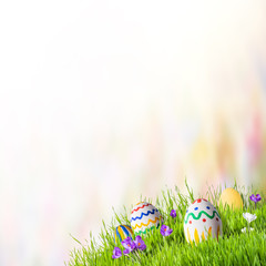  Easter background with eggs