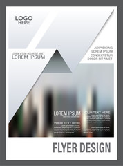 Wall Mural - Black and white flyer design template. Annual Report Leaflet cover Brochure Layout. Presentation Modern background. illustration vector in A4 size