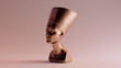 Polished Egyptian Brass Bust of Nefertiti 3d illustration