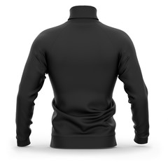 Wall Mural - Men's sweater with long raglan sleeves. Back view. 3d rendering.