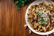 Tagliatelle pasta with champignon