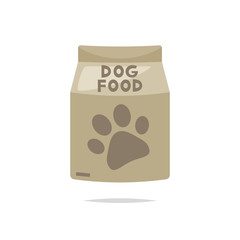 Wall Mural - Dog food package icon vector