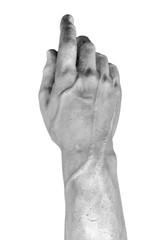 Canvas Print - stone statue detail of human hand