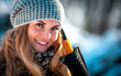 © leszekglasner - Portrait of smiling woman in the winter park at sunny day