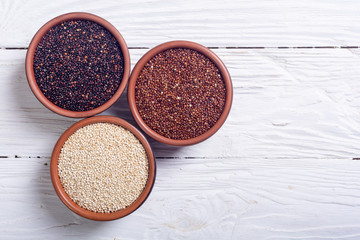 Canvas Print - Black , white and red quinoa