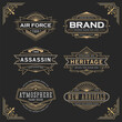 © Raftel - Vintage line frame design for label and banner