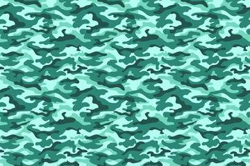 Wall Mural - Turquoise camouflage texture. Vector