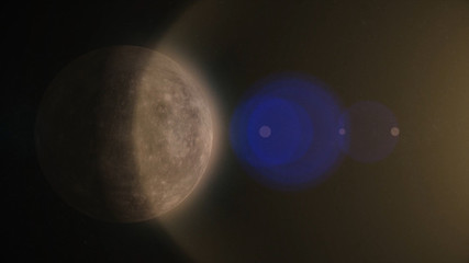 Wall Mural - solar system - mercury. it is the smallest and closest to the sun of the eight planets in the solar 