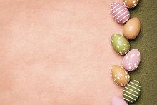 A Beautiful Colored Eggs Easter Background
