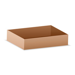 Vector illustration. realistic 3D cardboard box. mockup for desi