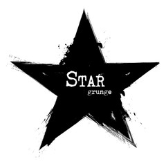 Wall Mural - star shape . grunge style . vector