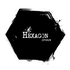 Wall Mural - hexagon shape . grunge style . vector