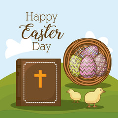 Wall Mural - Happy easter day design