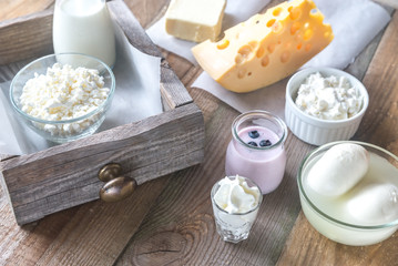 Wall Mural - Assortment of dairy products