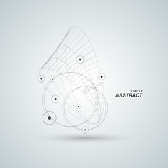 Aufkleber - Abstract circle design template. Dots and lines background
