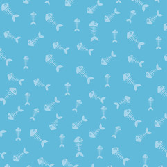 Wall Mural - fish bones pattern background vector illustration design