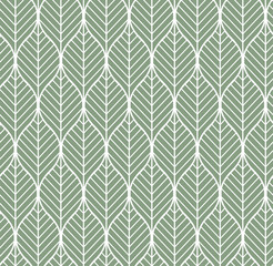 Wall Mural - vector illustration of leaves seamless pattern. floral organic background.