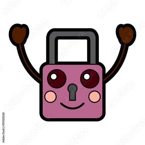 safety lock happy emoji icon image vector illustration design Buy