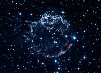 Wall Mural - remains of a supernova explosion. cassiopeia a. elements of this image furnished by nasa. retouched 