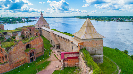 Russia. Fortress of Oreshek. Ladoga lake. Museums of Russia. St. Petersburg. An ancient fortress on an island in the Ladoga Lake.