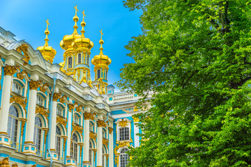 Wall Mural - Russia. Museums of Russia. Summer day in St. Petersburg. The city of Pushkin. Museums of Saint-Petersburg