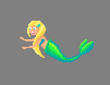 Pixel art mermaid.