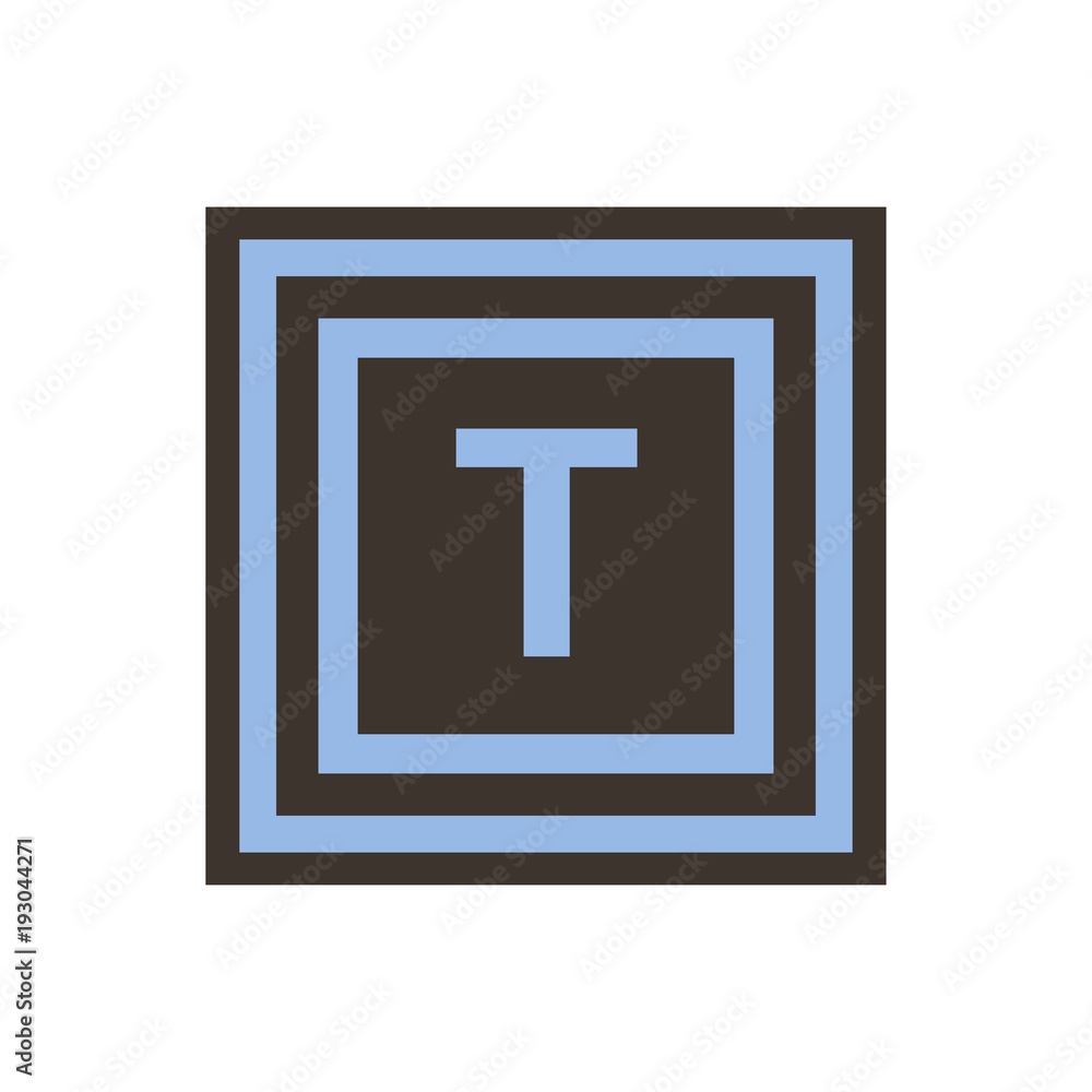 Vector symbol of letter Tau from the Greek alphabet