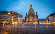 The Neumarkt square and Frauenkirche (Church of Our Lady) in Dresden at night