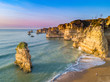 Aerial view from Dona Ana beach in Lagos, Portugal.