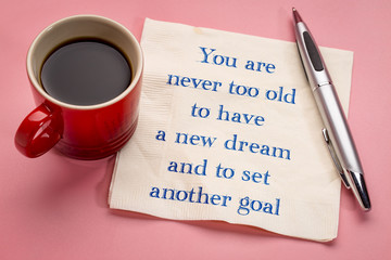 Wall Mural - you are never too old to have a new dream