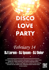 Wall Mural - Disco night party 