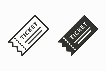 Poster - Ticket vector icon.