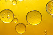 canvas print picture - golden yellow bubble oil