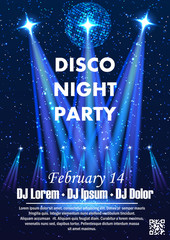 Wall Mural - Disco night party 