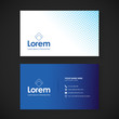 Modern business card template with flat user interface