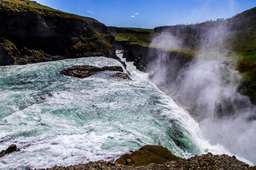 Sticker - Beautiful Gullfoss Waterfall in Iceland 11.06,2017 closeup