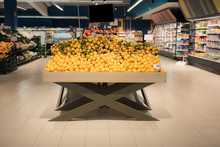 Fresh Fruits And Vegetables In Supermarket