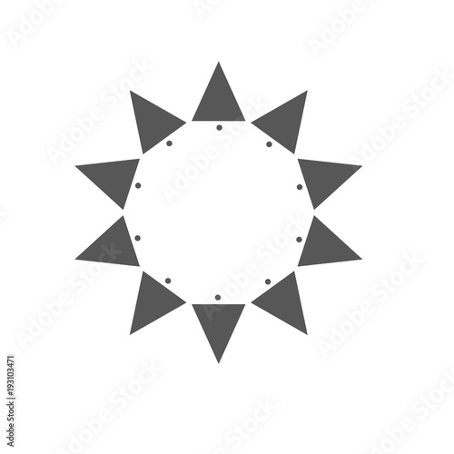ten sides pointed star