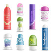 Deodorants Spray Sticks Realistic Set 