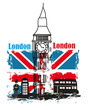 Grunge Banner - i love London