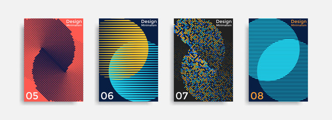 Wall Mural - covers templates collection with graphic geometric shapes