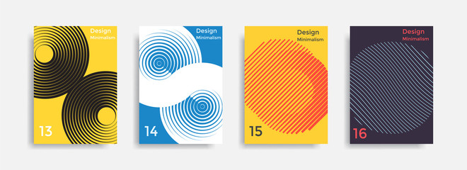 Wall Mural - covers templates collection with graphic geometric shapes