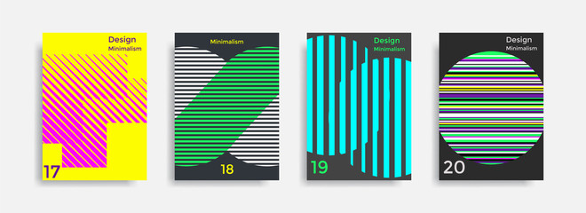 Wall Mural - covers templates collection with graphic geometric shapes