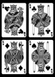 Set of Skull Playing Cards