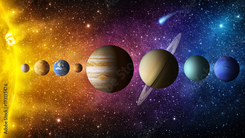 solar-system-planet-comet-sun-and-star-elements-of-this-image-furnished-by-nasa-sun-mercury-venus-planet-earth-mars-jupiter-saturn-uranus-neptune-science-and-education-background